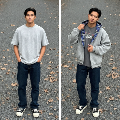 Hoodie Réversible Double Face